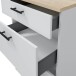 Unterschrank >KIRA< in Weiß glänzend/Mattweiß - 60x90x60 (BxHxT)