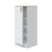 Hochschrank >KIRA< in Weiß glänzend/Mattweiß - 60x148x60 (BxHxT)