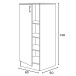Hochschrank >KIRA< in Weiß glänzend/Mattweiß - 60x148x60 (BxHxT)
