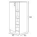 Hochschrank >KIRA< in Weiß glänzend/Mattweiß - 60x148x60 (BxHxT)