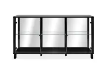 Sideboard >Albi< Vitrinen-Sideboard in Schwarz /...