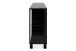 Sideboard >Albi< Vitrinen-Sideboard in Schwarz / Glas / Spiegel - 160x85x37,5cm (BxHxT)