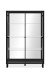 Vitrine >Albi< in Schwarz / Glas / Spiegel - 100x150x33cm (BxHxT)
