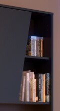 Gamingtisch >Gaming 2< (Set) inkl. Regal, LED-Beleuchtung, Dekor schwarz - 152x87x62cm BxHxT)