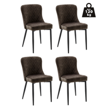 Esszimmerstuhl >ABOSHI< (4er Set) Taschenfederkern,...