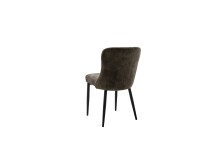 Esszimmerstuhl >ABOSHI< (4er Set) Taschenfederkern, Bezug Anthrazit - 46x85x58 (BxHxT)