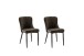 Esszimmerstuhl >ABOSHI< (4er Set) Taschenfederkern, Bezug Anthrazit - 46x85x58 (BxHxT)