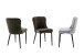 Esszimmerstuhl >ABOSHI< (4er Set) Taschenfederkern, Bezug Anthrazit - 46x85x58 (BxHxT)