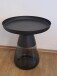 Beistelltisch >1158< in Schwarz, Metall, Glas - 50x52cm (HxD)