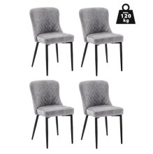 Esszimmerstuhl >ABOSHI< (4er Set) Taschenfederkern,...