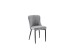 Esszimmerstuhl >ABOSHI< (4er Set) Taschenfederkern, Bezug Grau - 46x85x58 (BxHxT)