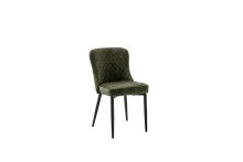 Esszimmerstuhl >ABOSHI< (4er Set) Taschenfederkern, Bezug Olive- 46x85x58 (BxHxT)