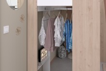 Hochbett >Shelter 11< in Eiche / Weiss - 204x193x132cm (BxHxT)