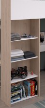 Hochbett >Shelter 11< in Eiche / Weiss - 204x193x132cm (BxHxT)