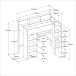 Hochbett >Shelter 11< in Eiche / Weiss - 204x193x132cm (BxHxT)