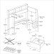 Hochbett >Shelter 11< in Eiche / Weiss - 204x193x132cm (BxHxT)