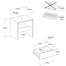 Jugendzimmer-Set >Pirouette 22< (4-teilig) in - Weiss / Rosa / Grau