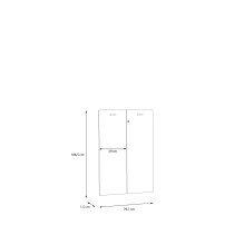 Türfront >GOLDSBORO< in Artisan Eiche - 79,1x108,5x1,5cm (BxHxT)