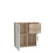 Kommode >IKOLI< 2 Türen, 2 Schübe, Sonoma Eiche Dekor / Weiss - 79,9x81,7x31,4cm BxHxT