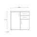 Kommode >IKOLI< 2 Türen, 2 Schübe, Sonoma Eiche Dekor / Weiss - 79,9x81,7x31,4cm BxHxT