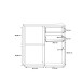 Kommode >IKOLI< 2 Türen, 2 Schübe, Sonoma Eiche Dekor / Weiss - 79,9x81,7x31,4cm BxHxT