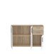 Sideboard >IKOLI< 3 Türen, 2 Schübe, Sonoma Eiche / Weiss - 119,6x81,7x31,4cm (BxHxT)