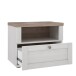 Nachtkonsole >ILOPPA< 1 Fach, 1 Schub, Schnee Eiche / Nelson Eiche - 55,4x45x34,4cm (BxHxT)