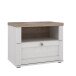 Nachtkonsole >ILOPPA< 1 Fach, 1 Schub, Schnee Eiche / Nelson Eiche - 55,4x45x34,4cm (BxHxT)