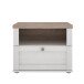Nachtkonsole >ILOPPA< 1 Fach, 1 Schub, Schnee Eiche / Nelson Eiche - 55,4x45x34,4cm (BxHxT)