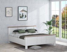 Bettgestell >ILOPPA< innen 180x200cm, Schnee Eiche / Nelson Eiche 193x95,2x210,4cm (B/H/T)