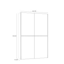 Mehrzweckschrank >OZZULA< 6 Böden, 2 Türen, in Weiss - 120,1x190,5x41,6cm (BxHxT)