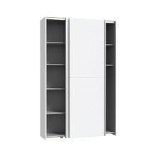 Mehrzweckschrank >OZZULA< 6 Böden, 2 Türen, in Weiss - 120,1x190,5x41,6cm (BxHxT)