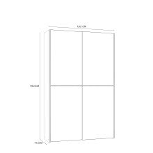Mehrzweckschrank >OZZULA< 6 Böden, 2 Türen, in Weiss - 120,1x190,5x41,6cm (BxHxT)