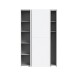 Mehrzweckschrank >OZZULA< 6 Böden, 2 Türen, in Weiss - 120,1x190,5x41,6cm (BxHxT)