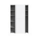 Mehrzweckschrank >OZZULA< 6 Böden, 2 Türen, in Weiss - 120,1x190,5x41,6cm (BxHxT)