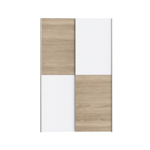 Mehrzweckschrank >OZZULA< 6 Böden, 2 Türen, Sonoma Eiche / Weiss - 120,1x190,5x41,6cm (BxHxT)