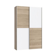 Mehrzweckschrank >OZZULA< 6 Böden, 2 Türen, Sonoma Eiche / Weiss - 120,1x190,5x41,6cm (BxHxT)
