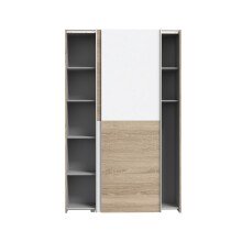 Mehrzweckschrank >OZZULA< 6 Böden, 2 Türen, Sonoma Eiche / Weiss - 120,1x190,5x41,6cm (BxHxT)