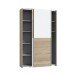 Mehrzweckschrank >OZZULA< 6 Böden, 2 Türen, Sonoma Eiche / Weiss - 120,1x190,5x41,6cm (BxHxT)