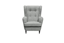 Ohrensessel >OSKAR< (Sessel und Hocker) in grey - 78x102x98 (BxHxT)