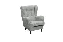 Ohrensessel >OSKAR< (Sessel und Hocker) in grey -...
