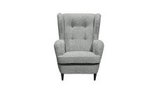 Ohrensessel >OSKAR< (Sessel und Hocker) in grey - 78x102x98 (BxHxT)
