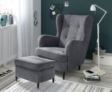 Ohrensessel >OSKAR< (Sessel und Hocker) in...