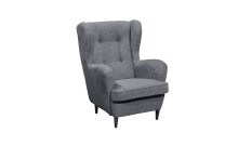 Ohrensessel >OSKAR< (Sessel und Hocker) in anthrazit - 78x102x98 (BxHxT)