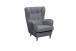 Ohrensessel >OSKAR< (Sessel und Hocker) in anthrazit - 78x102x98 (BxHxT)