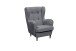 Ohrensessel >OSKAR< (Sessel und Hocker) in anthrazit - 78x102x98 (BxHxT)