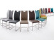 Esszimmerstuhl >Miafle  I< (4er Set) in Bordeaux aus Metall - 42x103x55 (BxHxT)