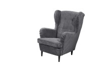 Ohrensessel >OSKAR< (Sessel und Hocker) in ash - 78x102x98 (BxHxT)