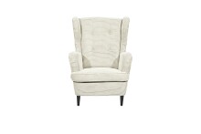 Ohrensessel >OSKAR< (Sessel und Hocker) in Cream - 78x102x98 (BxHxT)