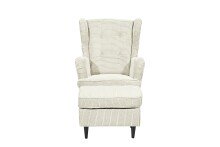 Ohrensessel >OSKAR< (Sessel und Hocker) in Cream - 78x102x98 (BxHxT)